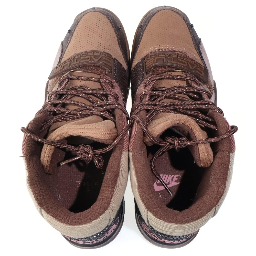 NIKE(ナイキ) ×TRAVIS SCOTT AIR TRAINER 1 トラヴィススコット エアトレーナー ミッドカットスニーカー US10/28cm ブラウン DR7515-200