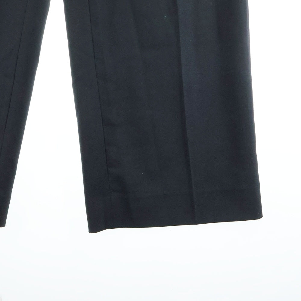 LOEWE(ロエベ) WOOL GABARDINE 2-TUCK WIDE PANTS ウールギャバジン 2タックワイドスラックスパンツ ブラック Q825331X08 レディース