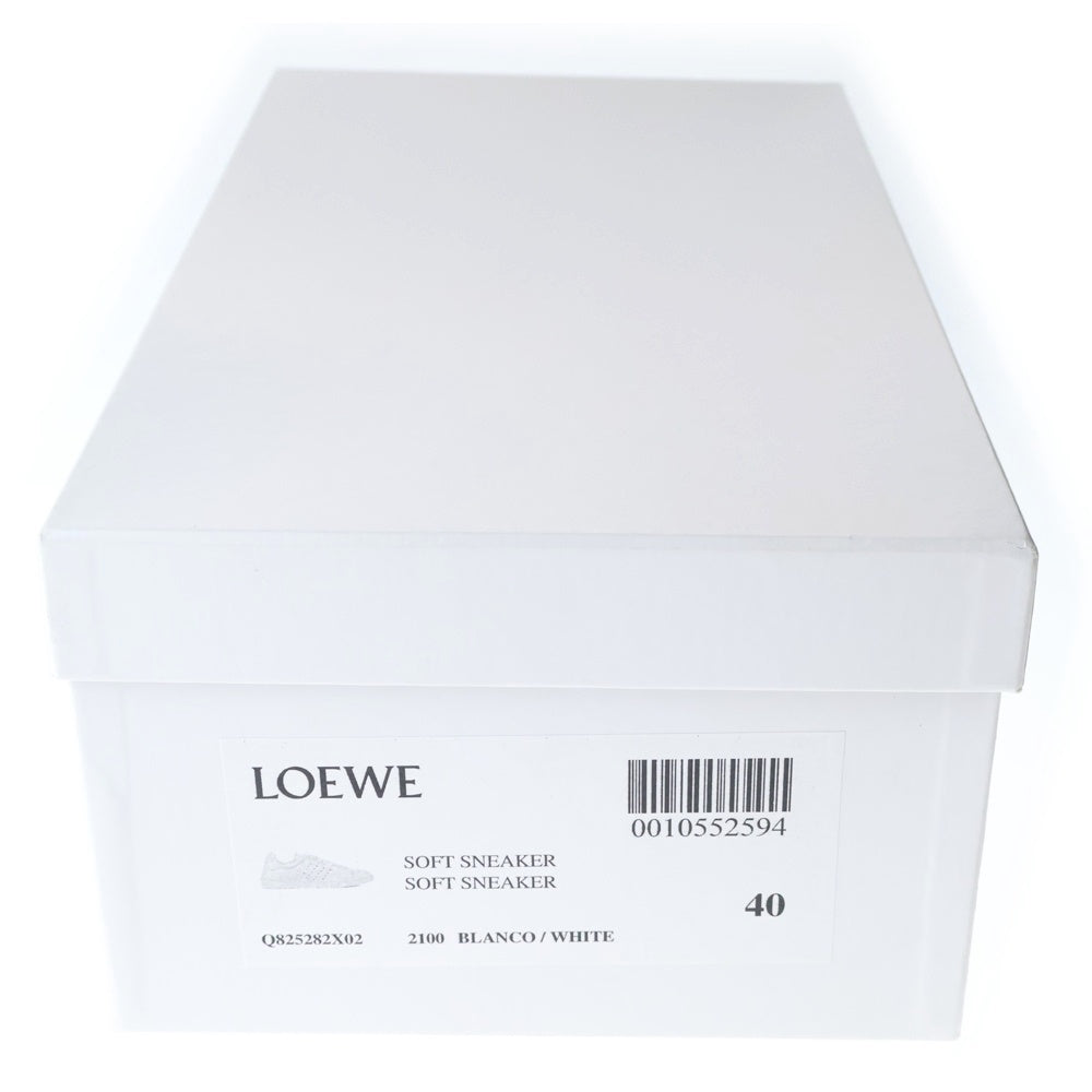 LOEWE(ロエベ) アナグラムデザイン レースアップ レザー ローカット スニーカー ホワイト Q825282X02 レディース