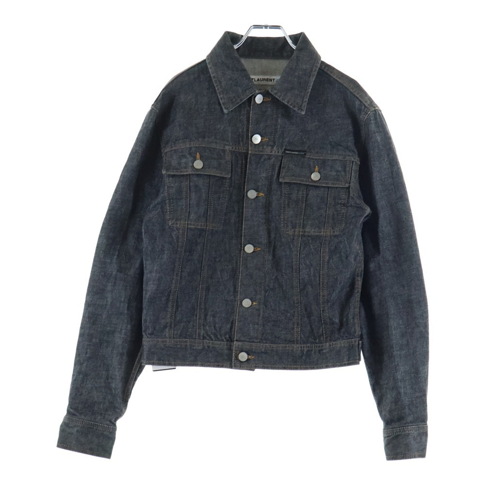 SAINT LAURENT PARIS(サンローランパリ) JEANS YSLボタン デニムジャケット ブラック YG00A093