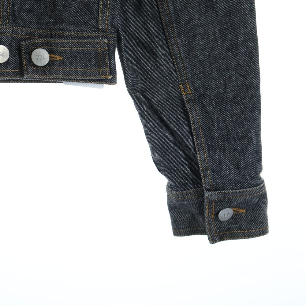 SAINT LAURENT PARIS(サンローランパリ) JEANS YSLボタン デニムジャケット ブラック YG00A093