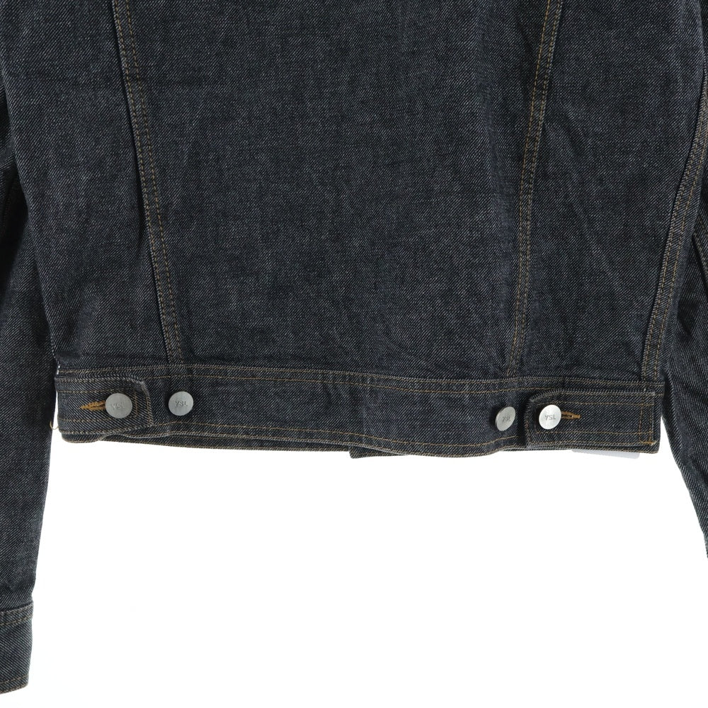 SAINT LAURENT PARIS(サンローランパリ) JEANS YSLボタン デニムジャケット ブラック YG00A093