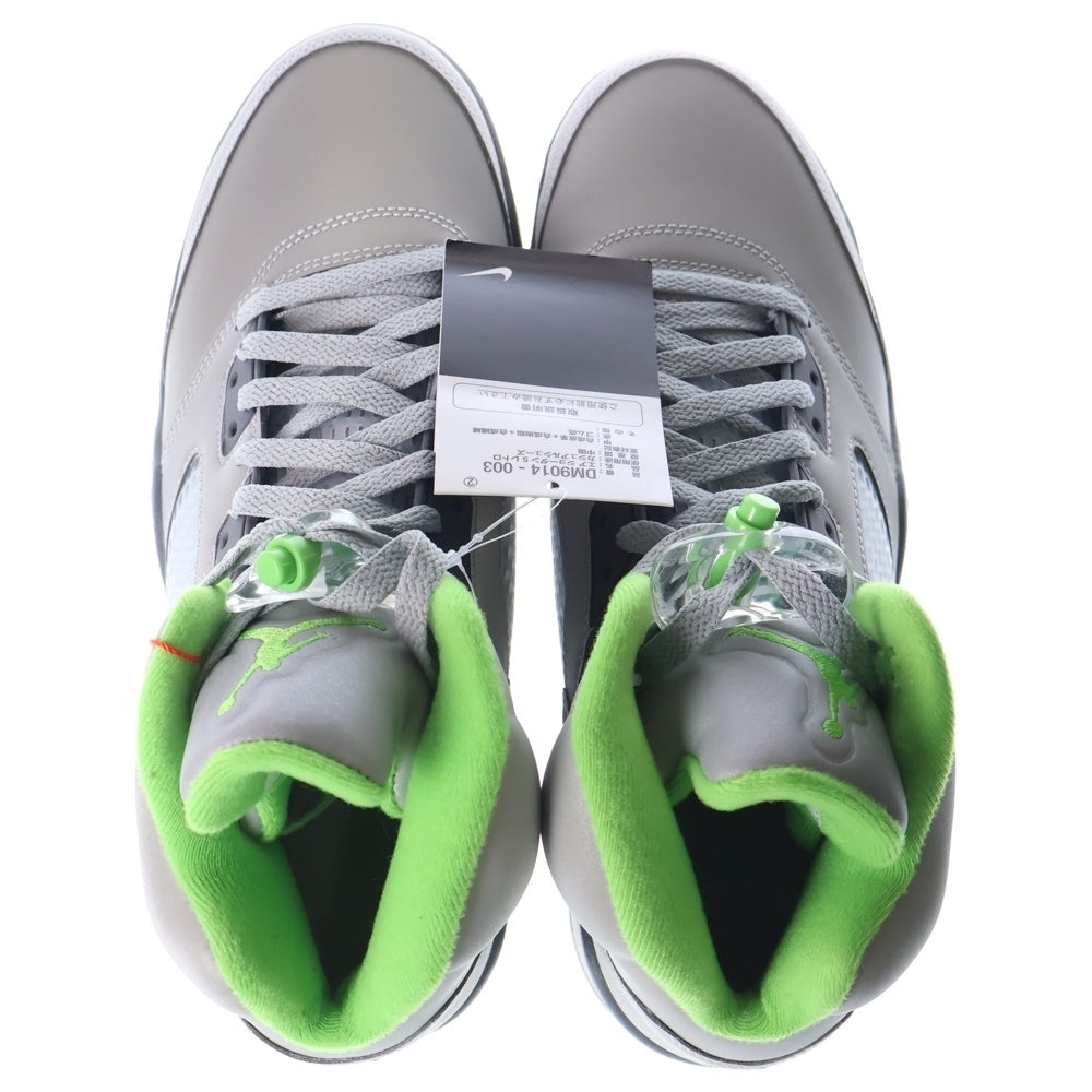 NIKE(ナイキ) AIR JORDAN5 GREEN BEAN エアジョーダン5 グリーンビーン ハイカットスニーカー グレー/グリーン US10/28cm DM9014-003