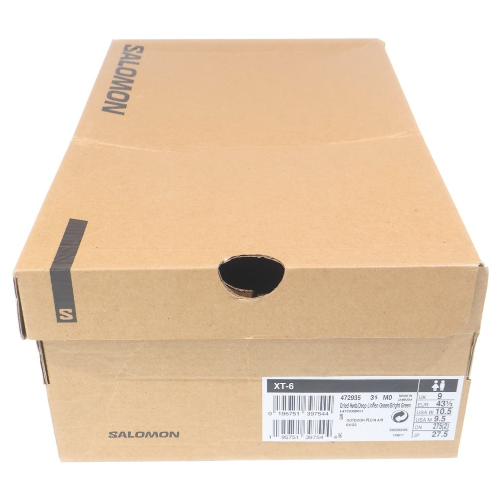 SALOMON(サロモン) XT-6 DEEP LICHEN GREEN ディープ リッケン ローカットスニーカー カーキ US10.5/27.5cm 472935