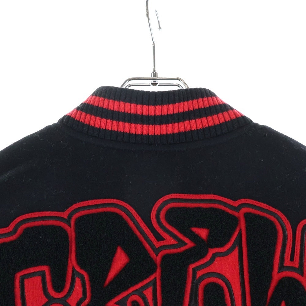 cvtvlist(カタリスト) CREW UNIVERSITY JACKET クルー ユニバーシティ スタジアムジャンパー バーシティジャケット スタジャン ブラック UNIJK-003