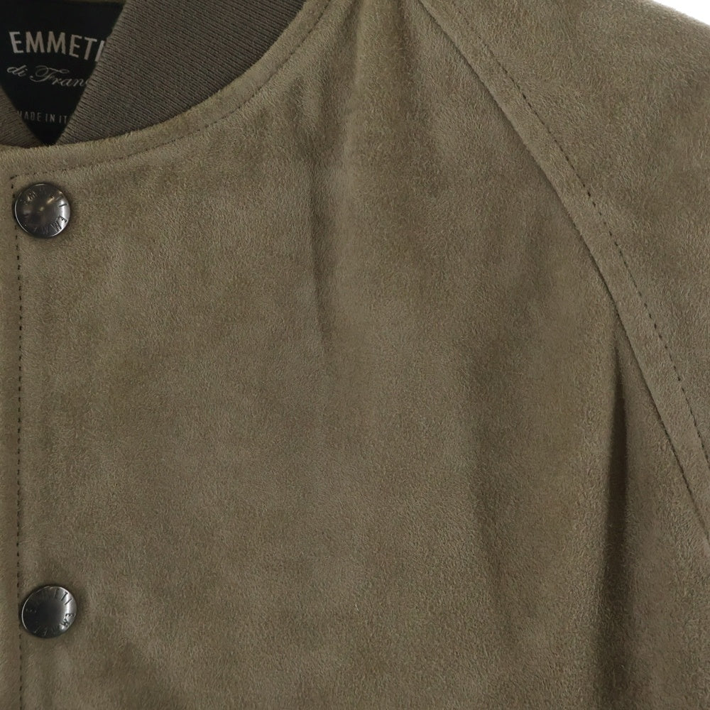 EMMETI(エンメティ) ゴートレザー ブルゾンジャケット ブラウン