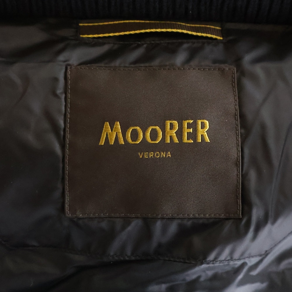 MOORER(ムーレー) FOSCOLO-SHM ニット切替 フーデッド ダウンジャケット ブラック