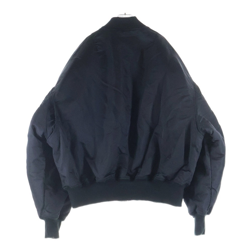 entire studios(エンタイア スタジオ) 25SS BROAD BOMBER ナイロン キルティング ジップアップ ボンバー ジャケット ブラック ES2540