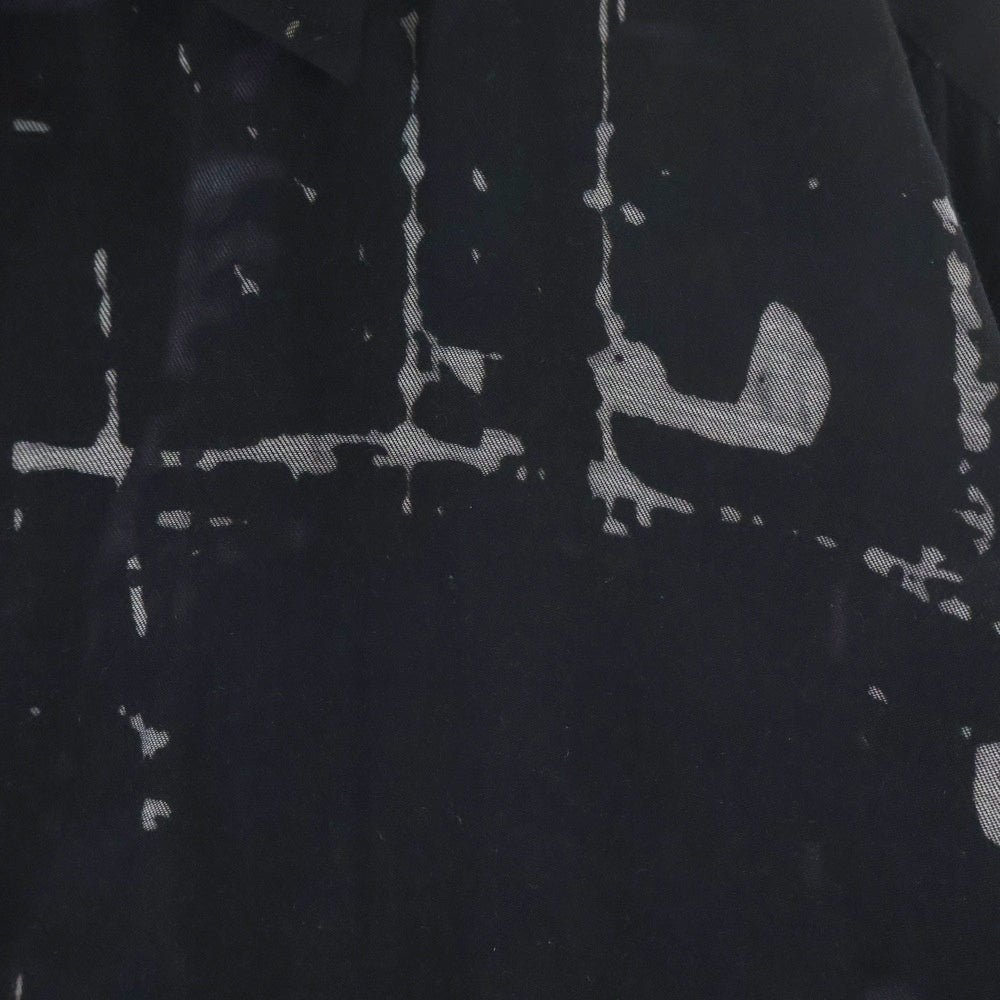 Y's(ワイズ) 25AW ANGEL PRINT DUNGAREE TWILL SHIRT エンジェル プリント ダンガリー ツイル ドレスシャツ レディース ブラック YL-D02-205