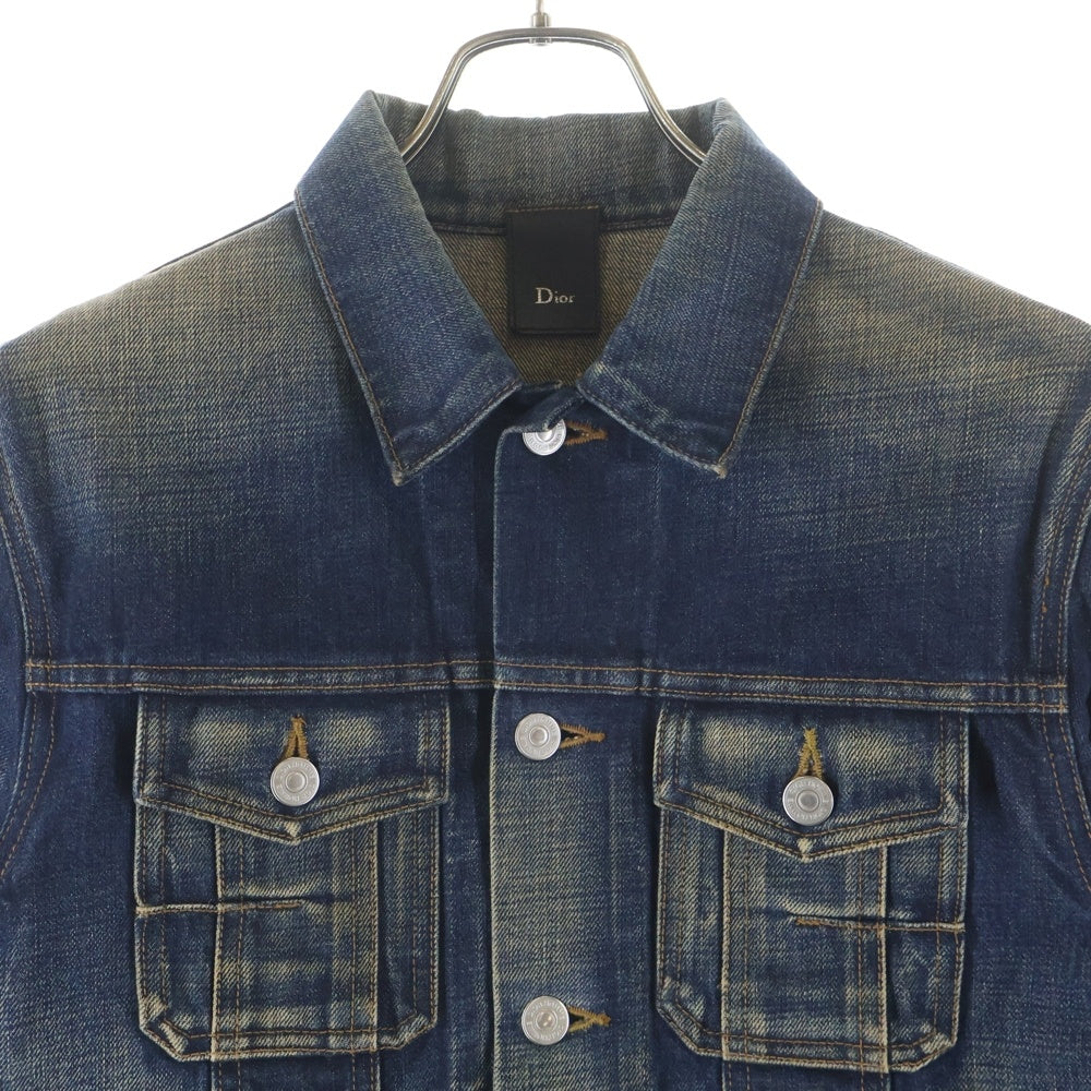Dior HOMME(ディオールオム) USED加工 スリムフィット デニムトラッカージャケット Gジャン インディゴ 133C423TY012