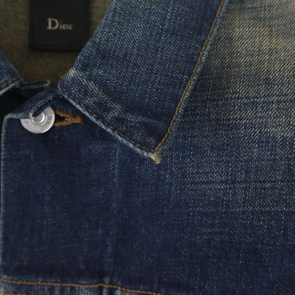 Dior HOMME(ディオールオム) USED加工 スリムフィット デニムトラッカージャケット Gジャン インディゴ 133C423TY012