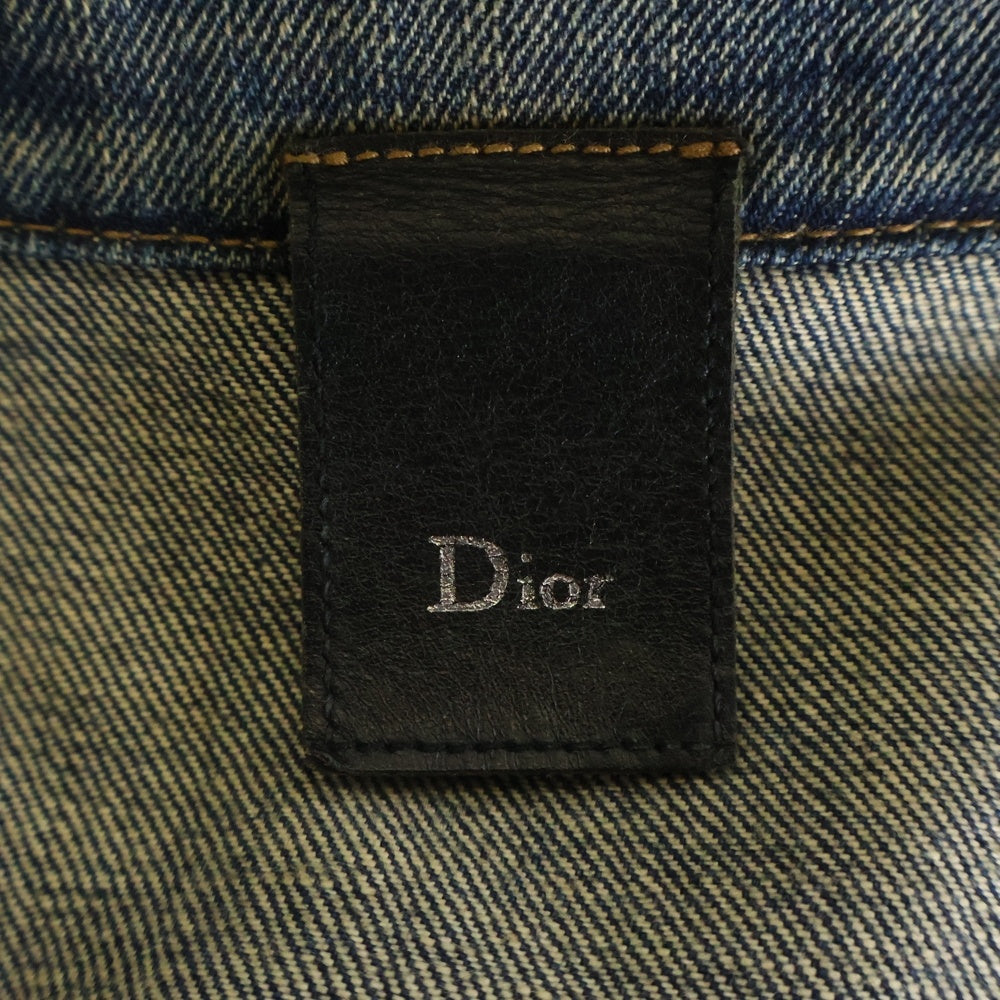 Dior HOMME(ディオールオム) USED加工 スリムフィット デニムトラッカージャケット Gジャン インディゴ 133C423TY012