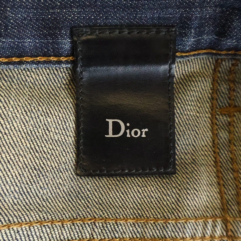Dior HOMME(ディオールオム) 07AW JAKE ダメージ加工 ボタンフライ スキニーデニムパンツ ジーンズ インディゴ