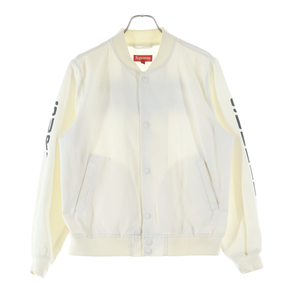 SUPREME(シュプリーム) 16SS ×ANTI HERO Bomber Jacket アンタイヒーロー バック刺繍 ボンバージャケット ホワイト