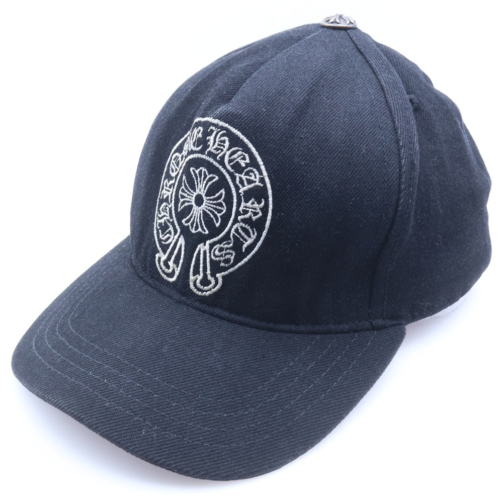 CHROME HEARTS(クロムハーツ) BASEBALL TRUCKER CAP ホースシュー刺繍 ベースボール トラッカーキャップ 帽子 ブラック