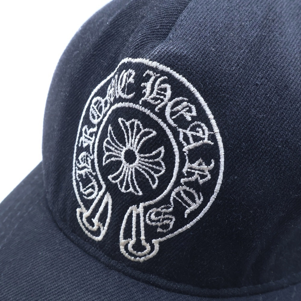 CHROME HEARTS(クロムハーツ) BASEBALL TRUCKER CAP ホースシュー刺繍 ベースボール トラッカーキャップ 帽子 ブラック
