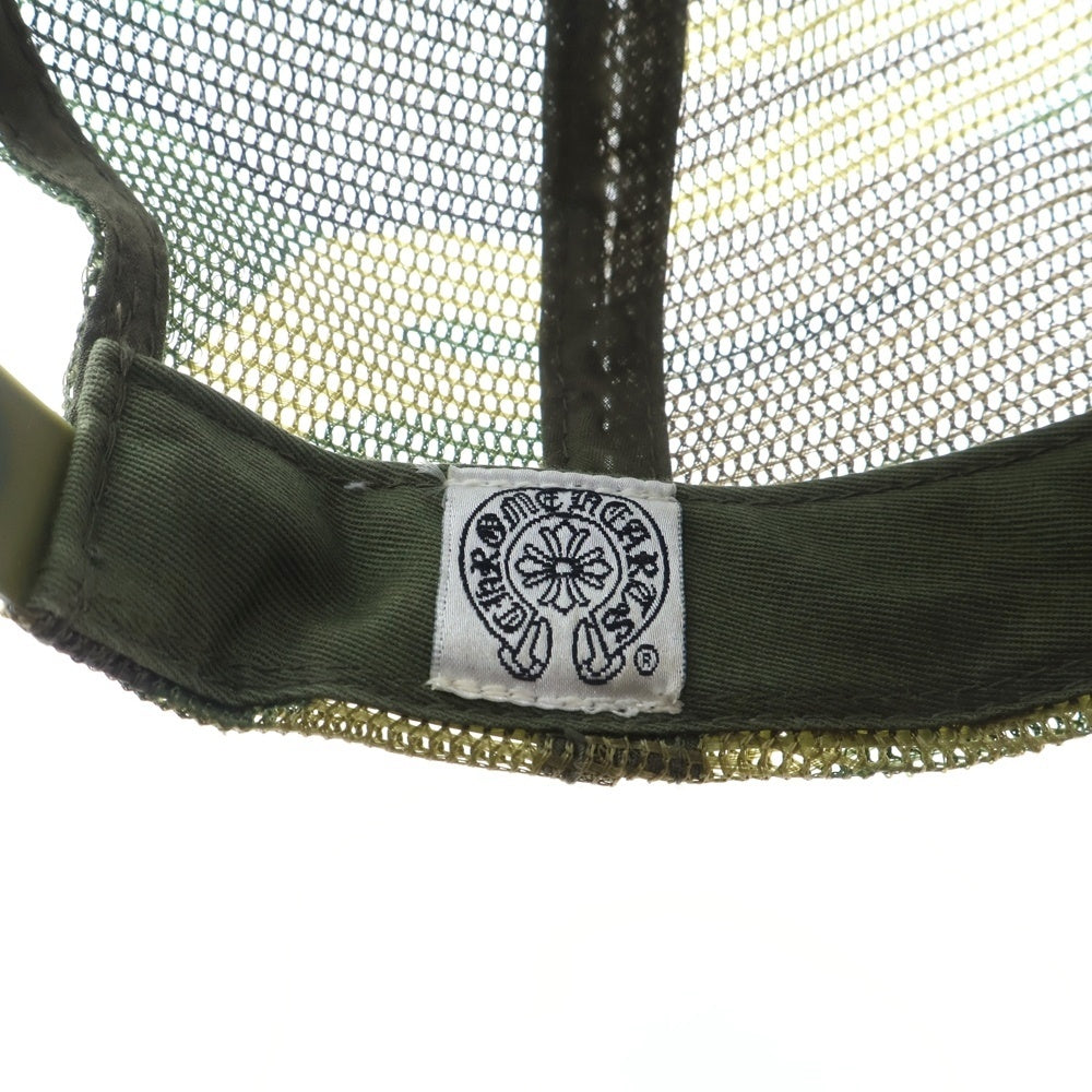 CHROME HEARTS(クロムハーツ) TRUCKER CAP オールド レザースターパッチ カモ柄 メッシュ トラッカーキャップ カーキ