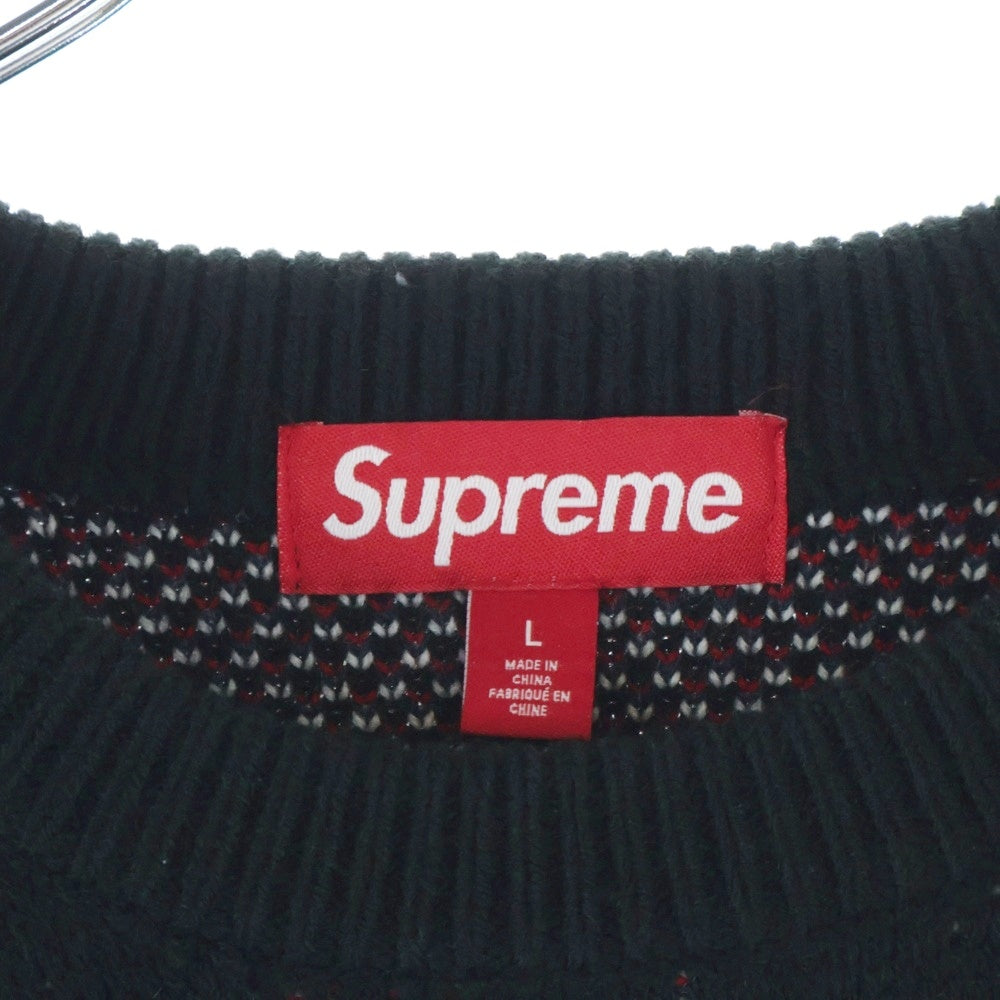 SUPREME(シュプリーム) 25AW Target Sweater ターゲット セーター フロント モチーフ ニット ブラック