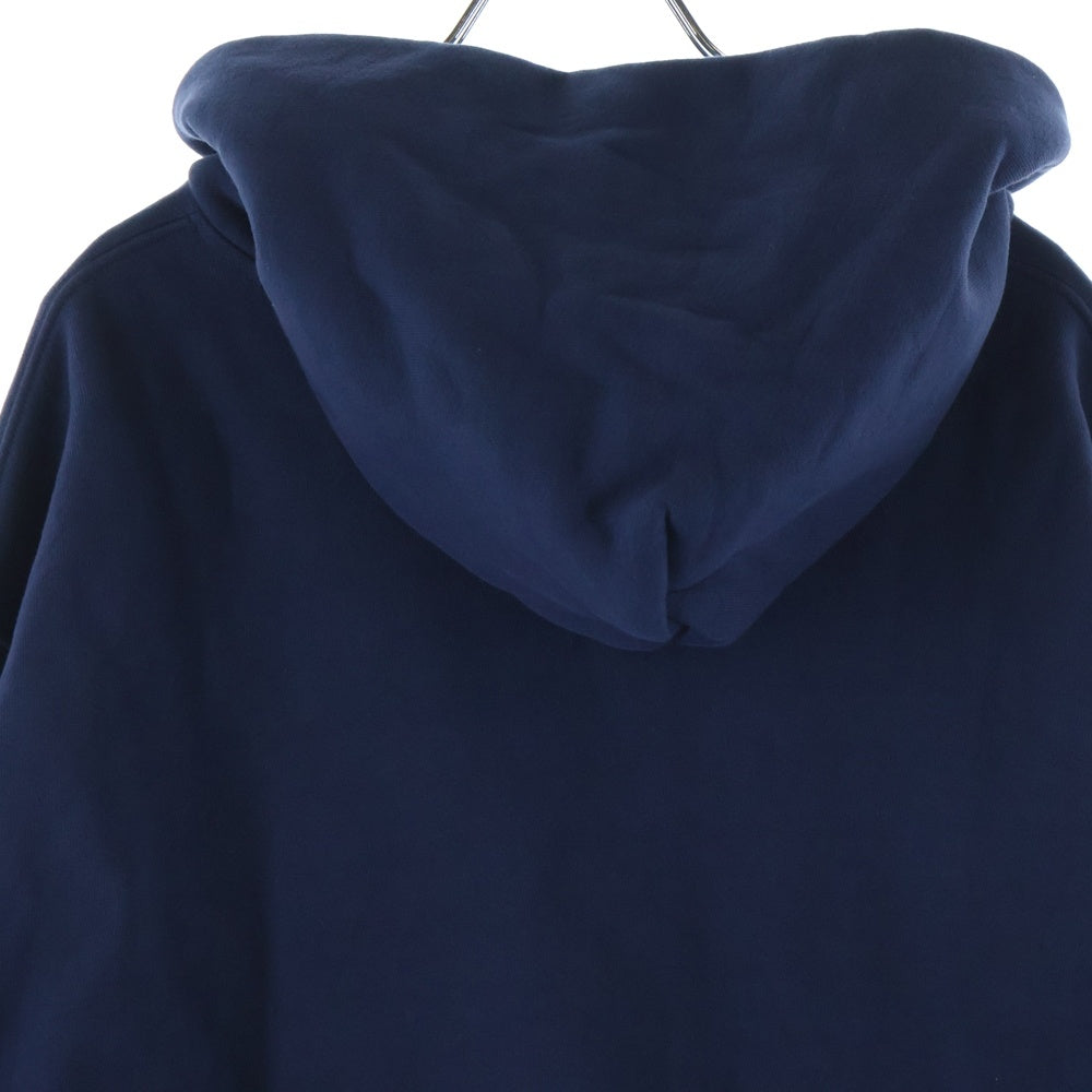 NO BRAND(ノーブランド) AKIMBO CLUB NY YANKEE NOODLE ZIP UP HOODIE アキンボクラブ ヤンキーヌードル ロゴプリント ジップアップ スウェットパーカー フーディー ネイビー