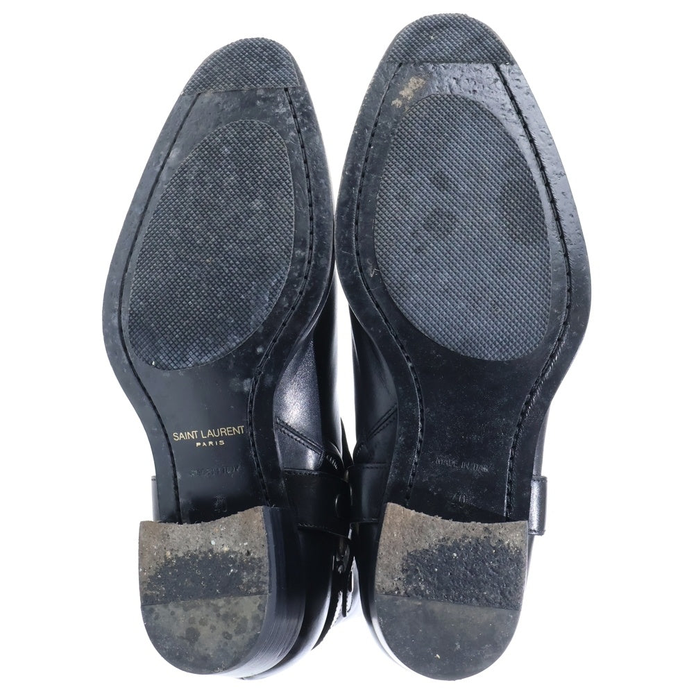 SAINT LAURENT PARIS(サンローランパリ) WYATT HARNESS RING BOOT ワイアットハーネス リング レザーブーツ ブラック 443190 AQS00