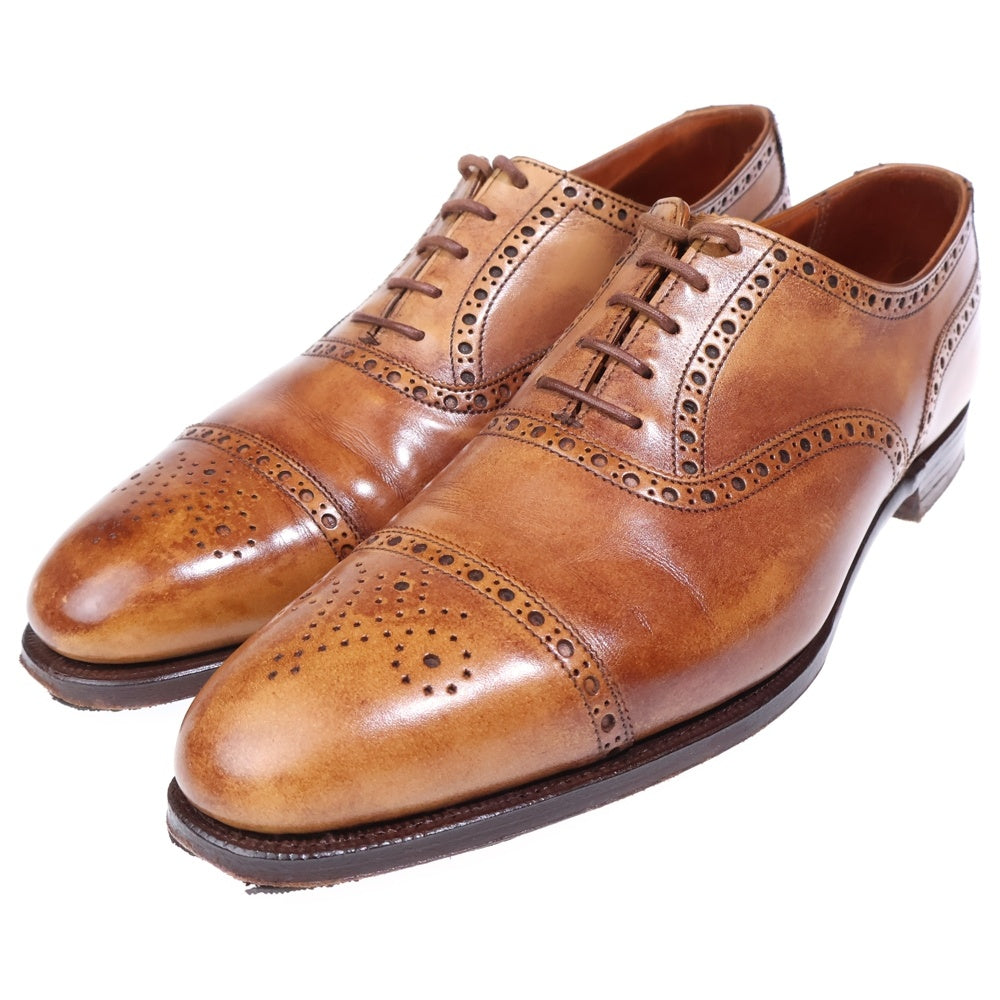 Crockett&Jones(クロケットアンドジョーンズ) BARRINGTON2 バーリントン ストレートチップ レザー ドレスシューズ ブラウン 6052