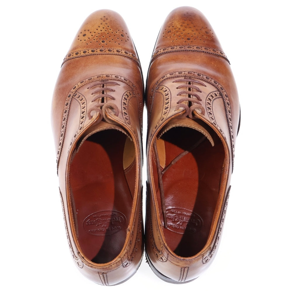 Crockett&Jones(クロケットアンドジョーンズ) BARRINGTON2 バーリントン ストレートチップ レザー ドレスシューズ ブラウン 6052