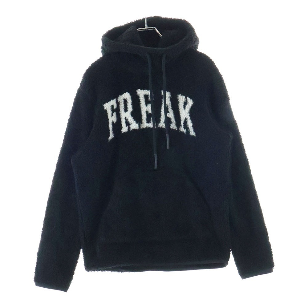 MONCLER(モンクレール) 19AW ×FRAGMENT MAGLIA FREAK フラグメント マリア フリーク ボア プルオーバースウェットパーカー フーディー ブラック E20918031100