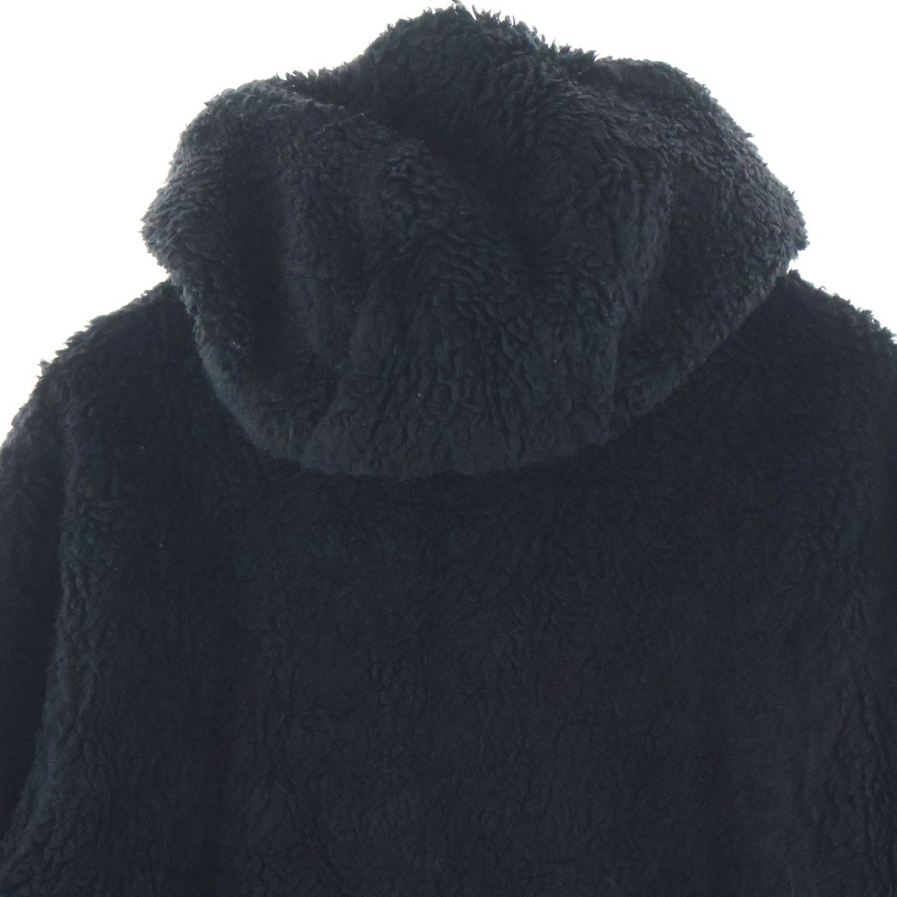 MONCLER(モンクレール) 19AW ×FRAGMENT MAGLIA FREAK フラグメント マリア フリーク ボア プルオーバースウェットパーカー フーディー ブラック E20918031100
