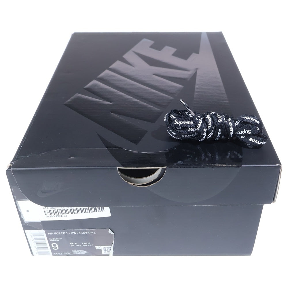 NIKE(ナイキ) ×SUPREME AIR FORCE 1 LOW エアフォース1 ローカットスニーカー ブラック US9/27cm CU9225-001