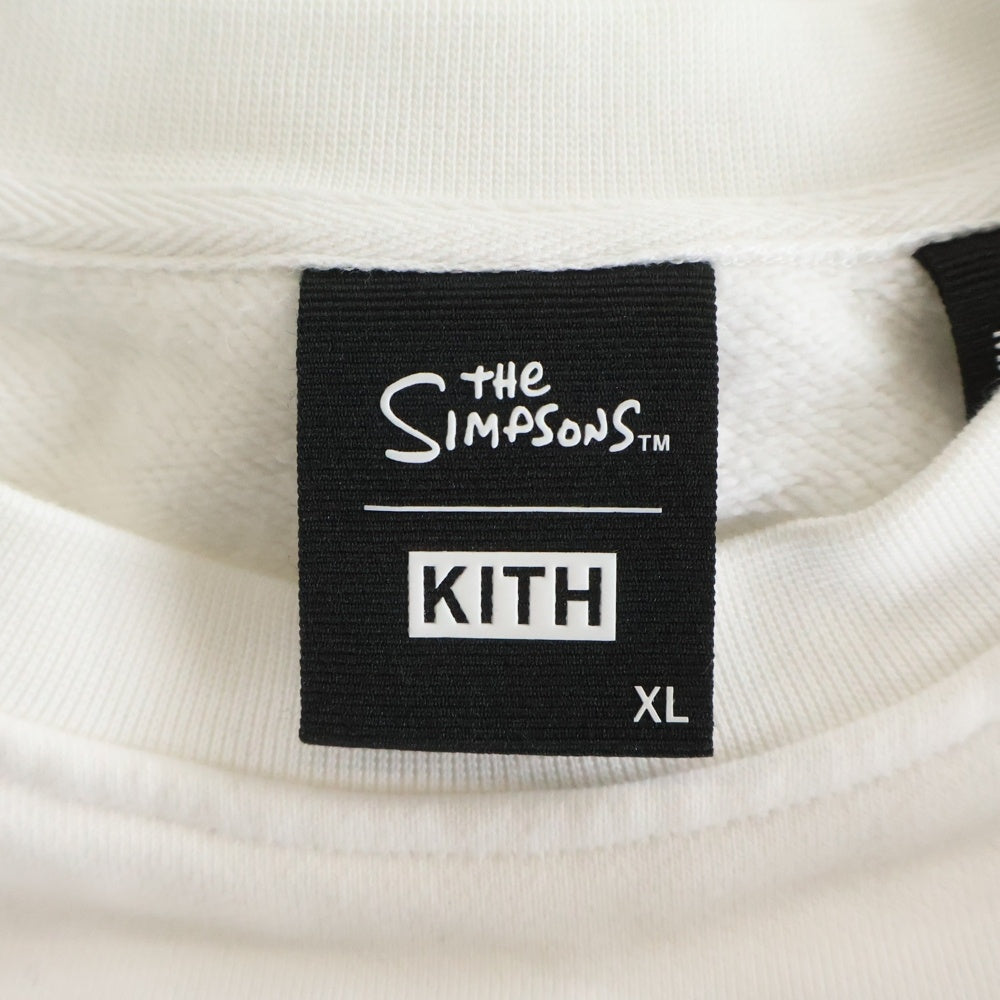 KITH(キス) ×SIMPSONS シンプソンズ クルーネックスウェットトレーナー ホワイト