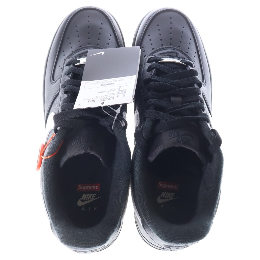 NIKE(ナイキ) ×SUPREME AIR FORCE 1 LOW エアフォース1 ローカットスニーカー ブラック/ホワイト US9/27cm CU9225-002