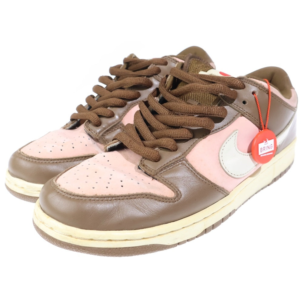 NIKE SB(ナイキエスビー) 【観賞用2005年製】 ×STUSSY DUNK LOW PRO CHERRY ダンク ロー プロ チェリー ローカットスニーカー ブラウン/ピンク US10/28cm 304292-671