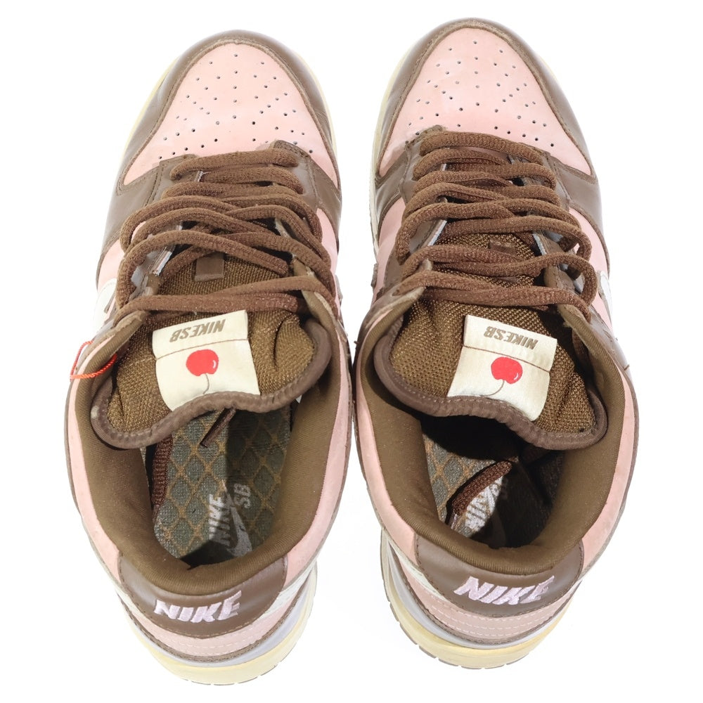 NIKE SB(ナイキエスビー) 【観賞用2005年製】 ×STUSSY DUNK LOW PRO CHERRY ダンク ロー プロ チェリー ローカットスニーカー ブラウン/ピンク US10/28cm 304292-671