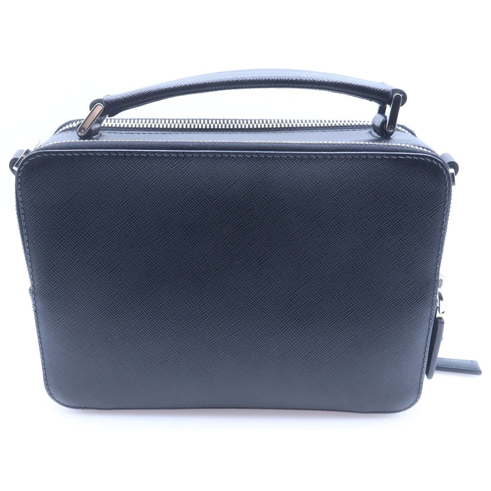 PRADA(プラダ) SAFFIANO トライアングルロゴ ブリック サフィアーノ レザー 2WAY ハンドバッグ ショルダーバッグ ブラック 2VH069 レディース