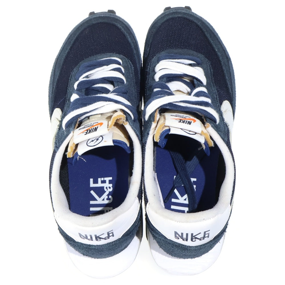 NIKE(ナイキ) ×sacai ×FRAGMENT DESIGN LD WAFFLE サカイ フラグメントデザイン LDワッフル ローカットスニーカー ネイビー US9/27cm DH2684-400
