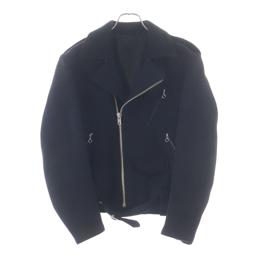 Yohji Yamamoto POUR HOMME(ヨウジヤマモト プールオム) 03AW ウール メルトン ダブルライダースジャケット ブラック HU-J24-166