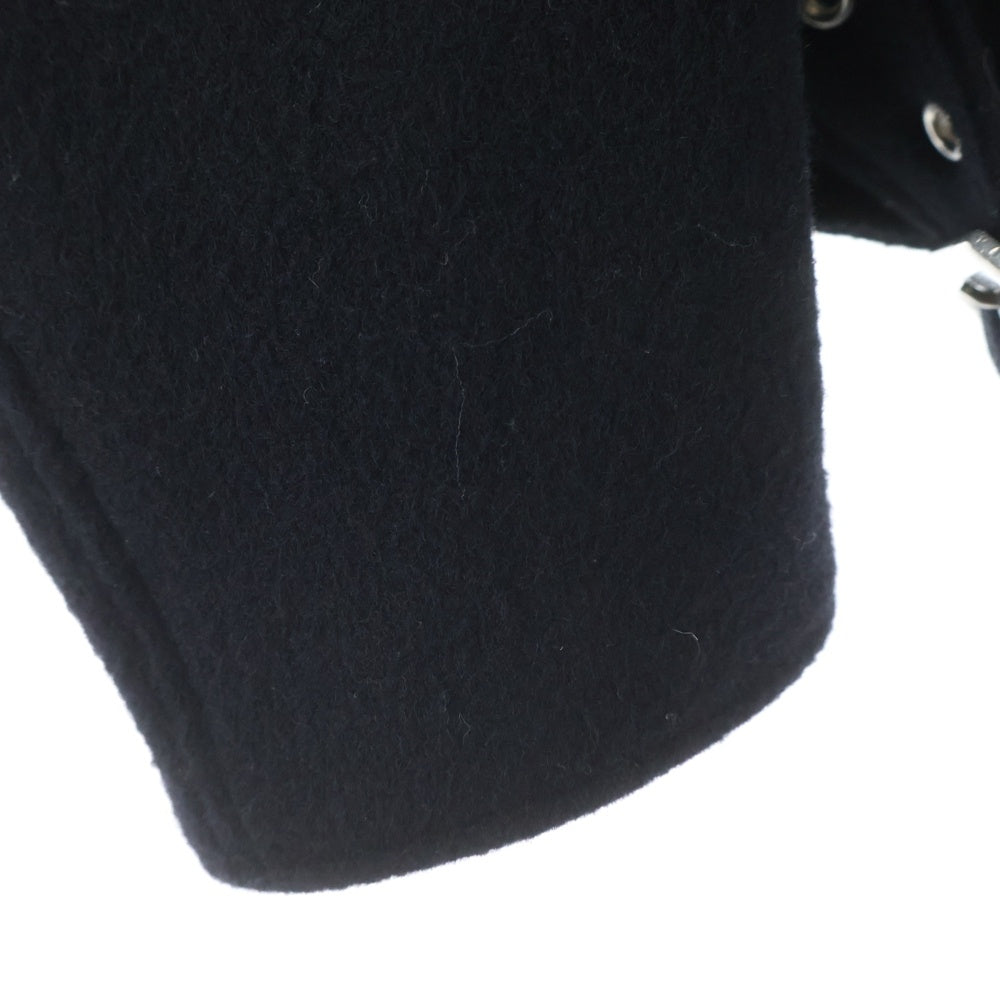 Yohji Yamamoto POUR HOMME(ヨウジヤマモト プールオム) 03AW ウール メルトン ダブルライダースジャケット ブラック HU-J24-166