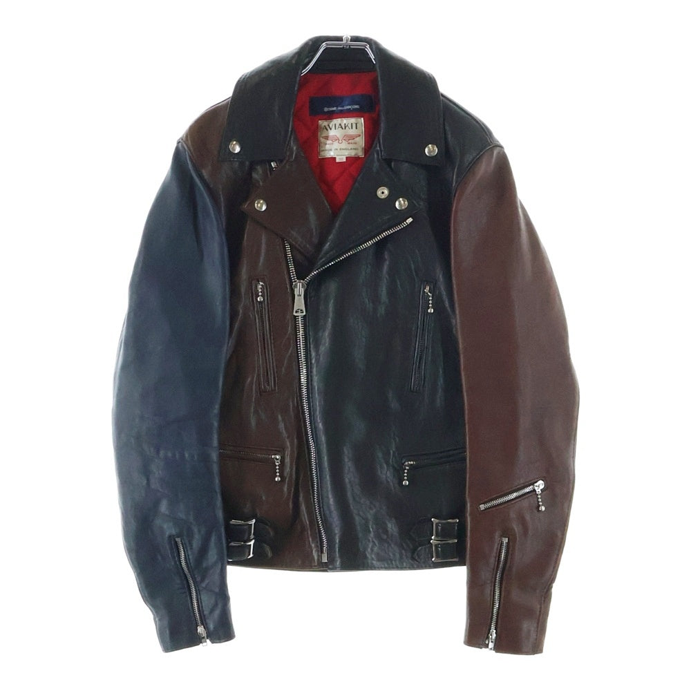 COMME des GARCONS(コムデギャルソン) 15SS AD2015 ×Lewis Leathers LIGHTNING TIGHT FIT ルイスレザー ライトニング タイトフィット クレイジーパターン ダブルライダースジャケット KO-J001