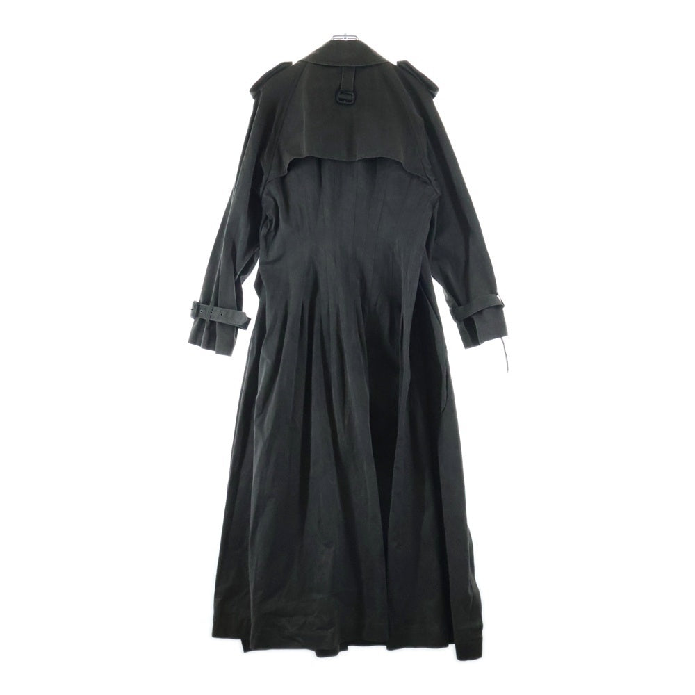 JUNYA WATANABE COMME des GARCONS(ジュンヤワタナベ コムデギャルソン) 02AW AD2002 コットン ダメージ加工 ロング トレンチコート グレー VG-C001