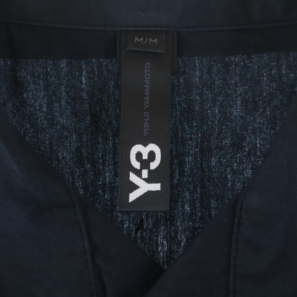 Y-3(ワイスリー) コットン バックロゴプリント 長袖シャツ ブラック BAU001