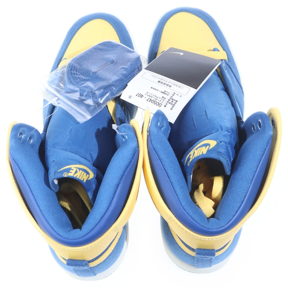 NIKE(ナイキ) JORDAN 1 KO TRUE BLUE AND TOPAZ GOLD/LANEY エアジョーダン1 KO トゥルーブルー アンド トパーズ ゴールド/レイニー ハイカットスニーカー DO5047-407