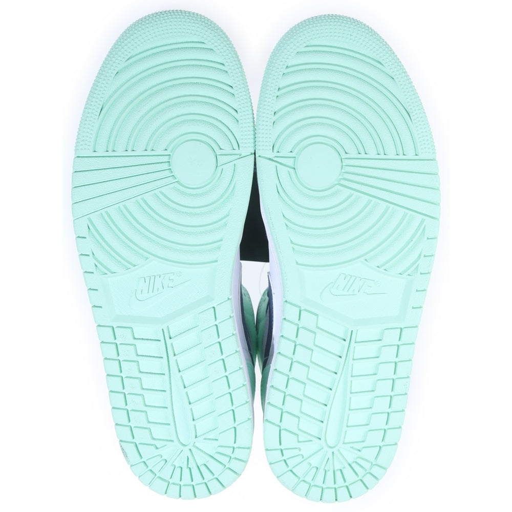 NIKE(ナイキ) AIR JORDAN 1 MID BLUE MINT エアジョーダン 1 ブルーミント ミッドカットスニーカー ホワイト/ブルー US7.5/27cm 554724-413