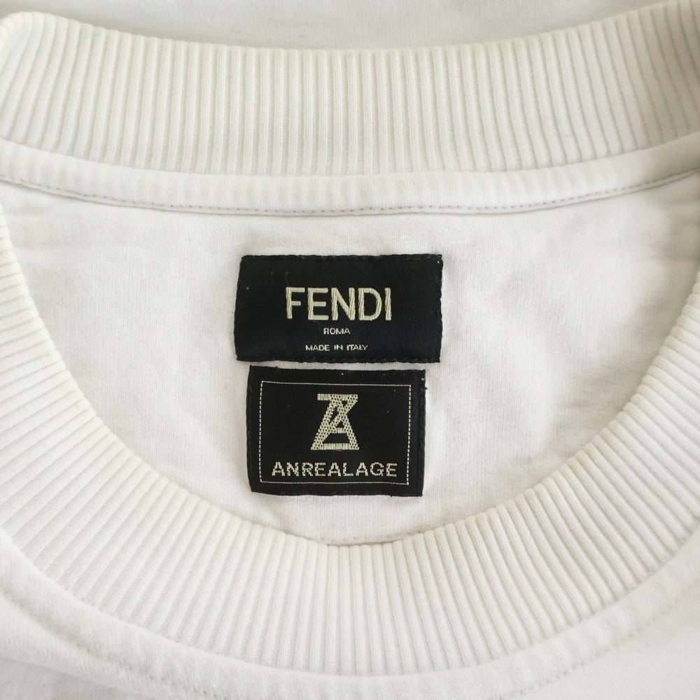 FENDI(フェンディ) フロントエンブロイダリー プルオーバースウェットトレーナー ホワイト FY0178 AE0C