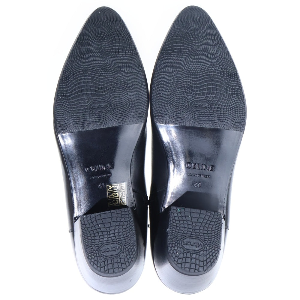 CELINE(セリーヌ) JACNO ZIPPED BOOT ジャクノ サイドジップ レザーヒールブーツ ブラック