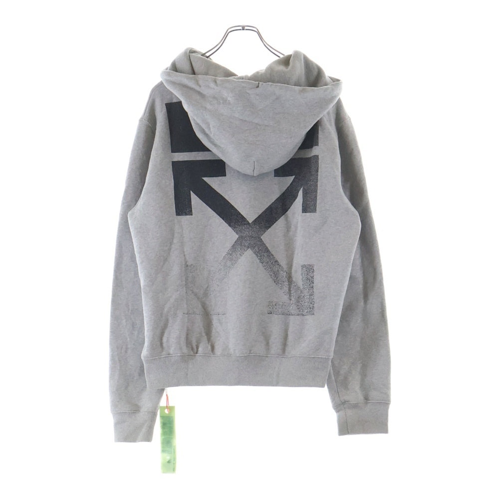OFF-WHITE(オフホワイト) 21AW DEGRADE ARROW SLIM デグレード アロー スリム フーデット スウェットパーカー グレー OMBB034F21FLE002