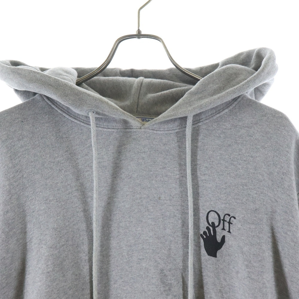 OFF-WHITE(オフホワイト) 21AW DEGRADE ARROW SLIM デグレード アロー スリム フーデット スウェットパーカー グレー OMBB034F21FLE002