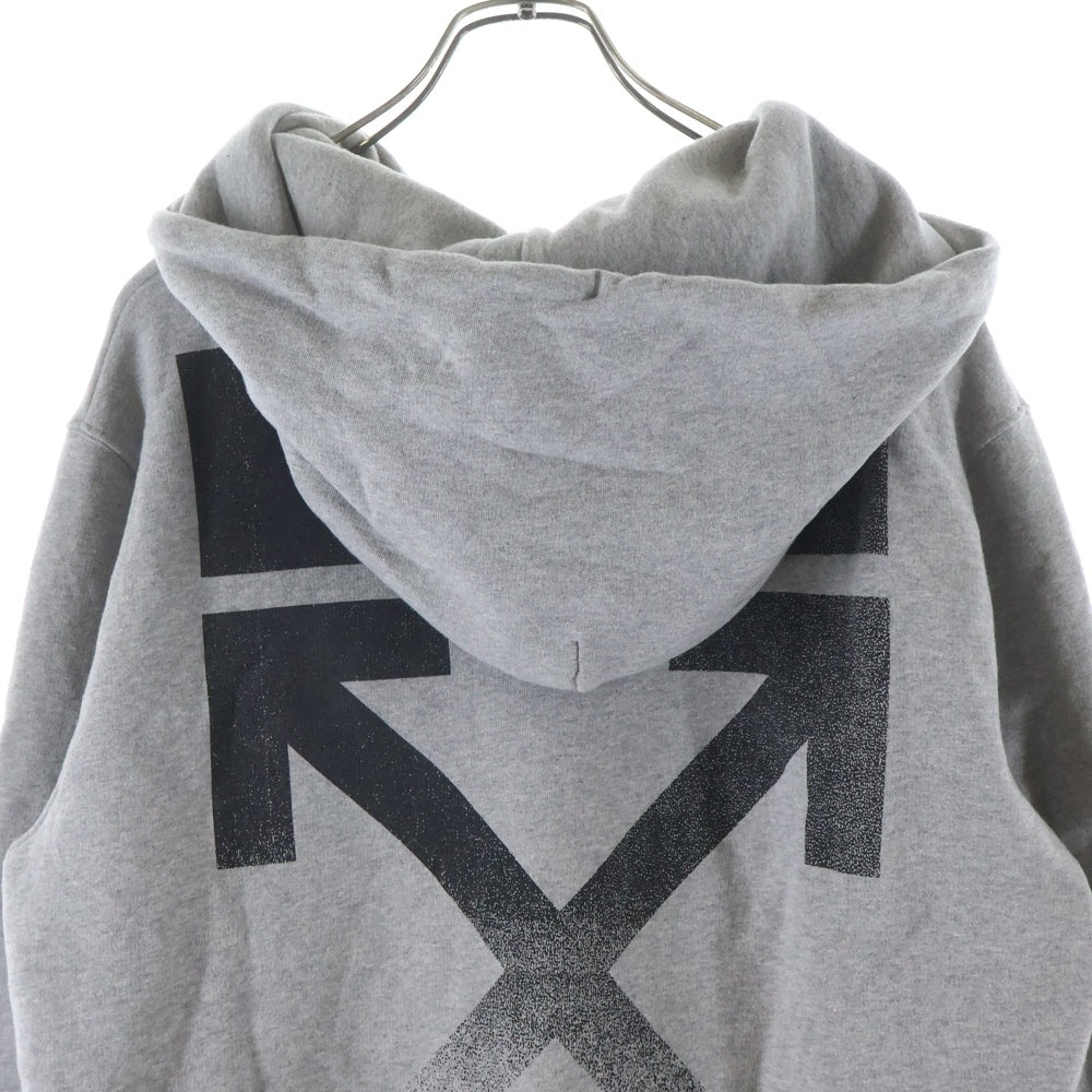 OFF-WHITE(オフホワイト) 21AW DEGRADE ARROW SLIM デグレード アロー スリム フーデット スウェットパーカー グレー OMBB034F21FLE002