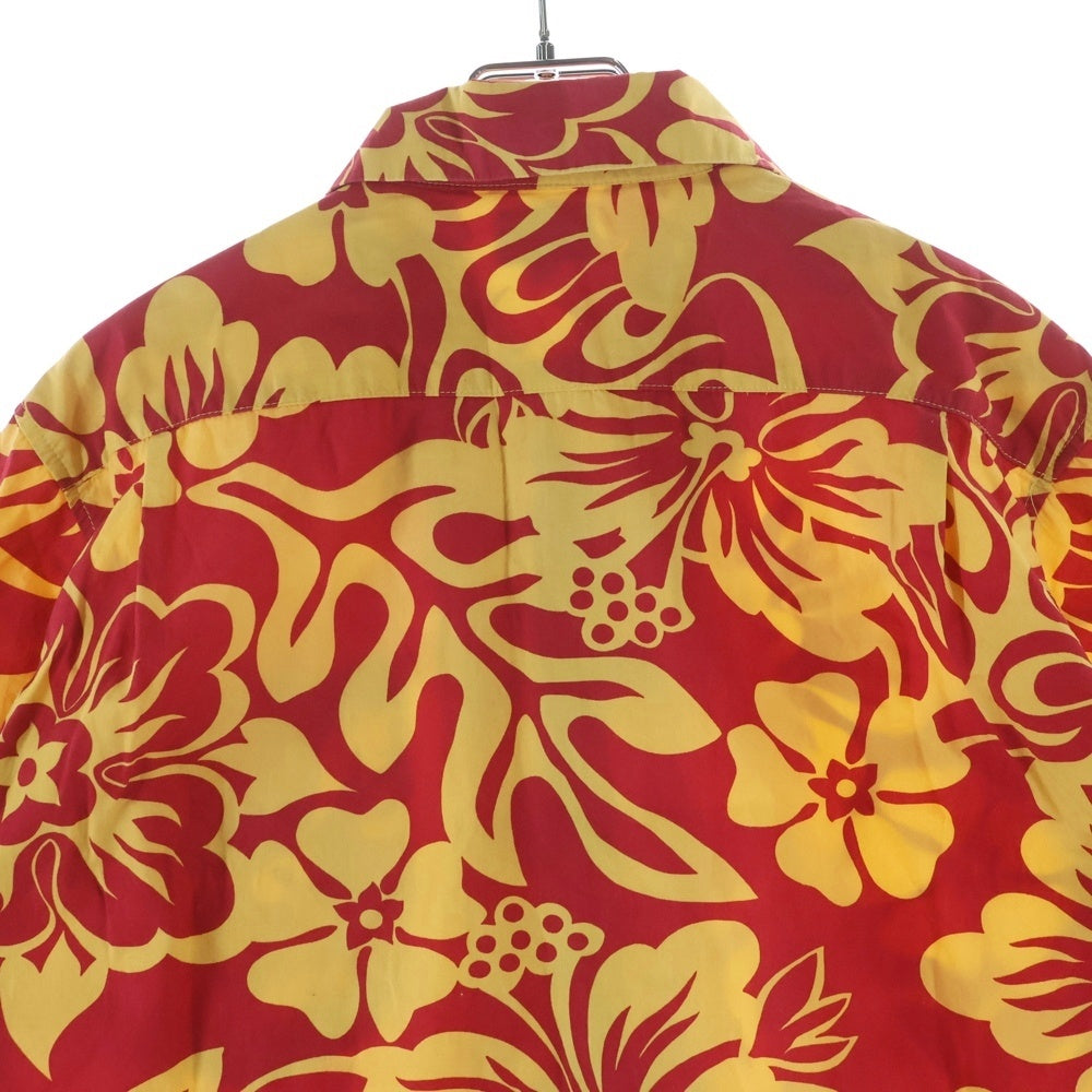 STUSSY(ステューシー) 90S VINTAGE 紺タグ ヴィンテージ 半袖アロハシャツ レッド