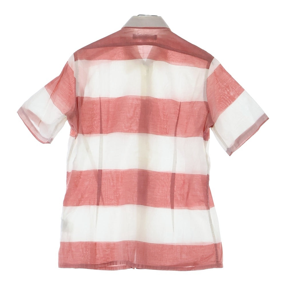 RAF SIMONS(ラフシモンズ) 08SS ARCHIVE アーカイブ ボーダー 半袖シャツ ホワイト/レッド