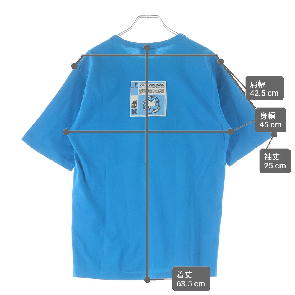 VINTAGE(ヴィンテージ) 90S WASTE PRODUCTS RADIO HEAD ウエストプロダクツ レディオヘッド クルーネック半袖Tシャツ カットソー ブルー